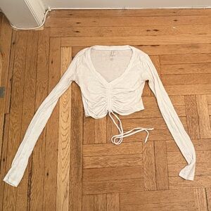 ALO White Ribbed Long Cover Up